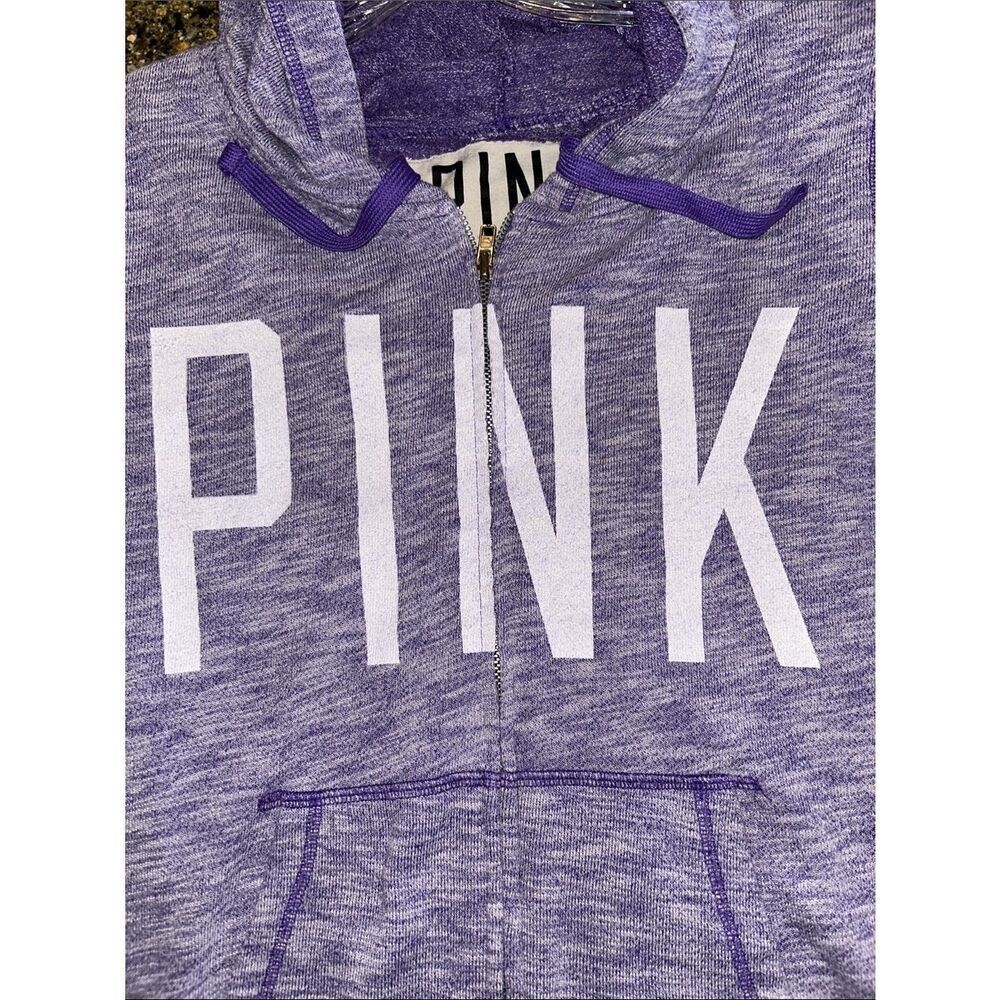 PINK Victoria's Secret Light Purple Heathered Lightweight Hoodie